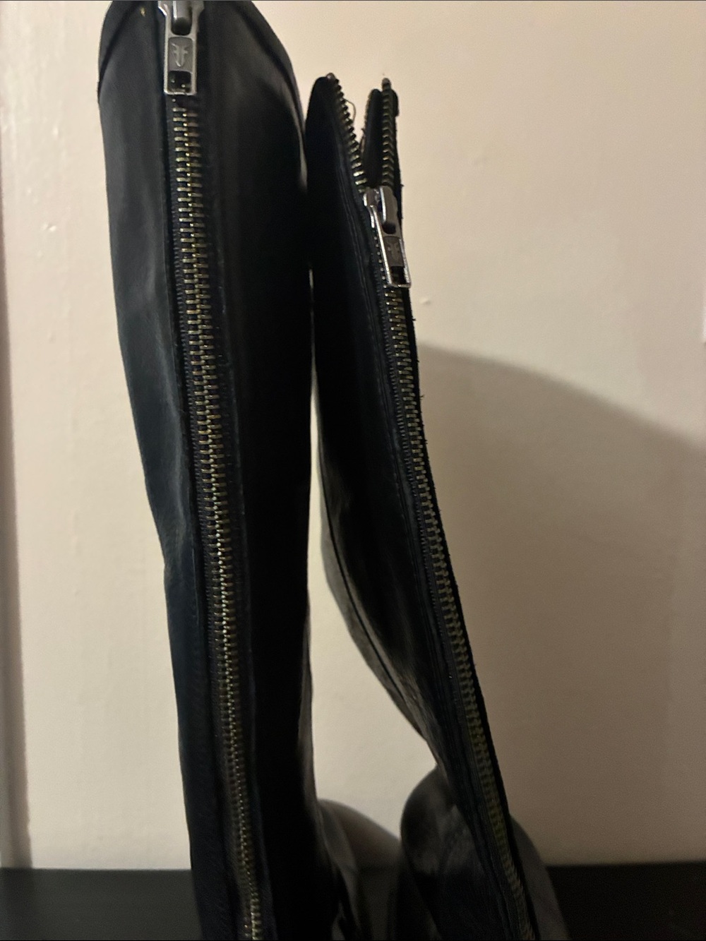 Frye Phillip Harness Tall Boot black leather knee-high boot size 9.5 - Picture 5 of 10